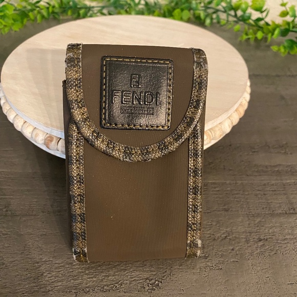 Fendi Complemento  Brown Leather Travel Case - Picture 1 of 10